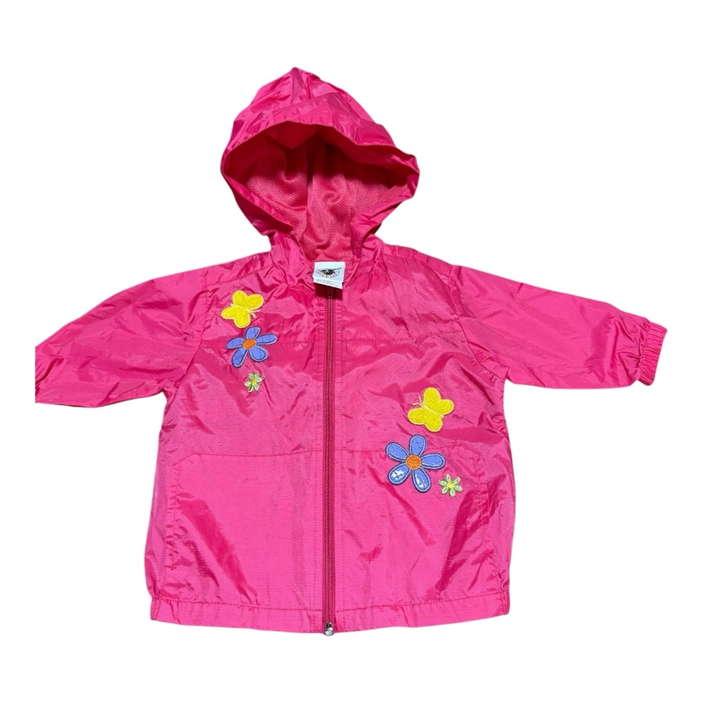 Good Lad Pink Raincoat with Floral Accents - Picture 2 of 7